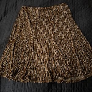Elegant A-Line Skirt with Geometric Pattern